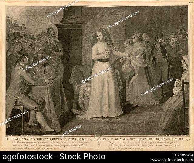The Trial of Marie Antoinette, Queen of France, October 14, 1793. Creator: Pellegrini, Domenico (1759-1840)