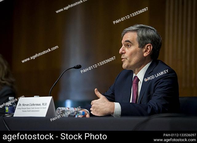Steven L. Lieberman, M.D., Acting Principal Deputy Under Secretary for Health, Veterans Health Administration responds to questions during a Senate Committee on...