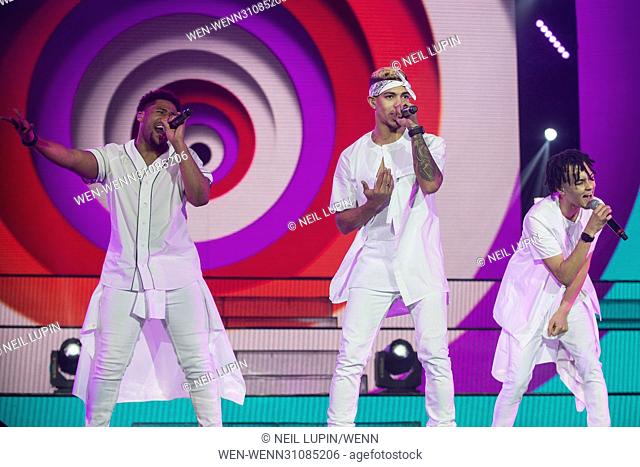 5 After Midnight perform during the X Factor tour at the O2 Arena, London, 25 February 2017 Featuring: After Midnight, Kieran Alleyne, Jordan Lee