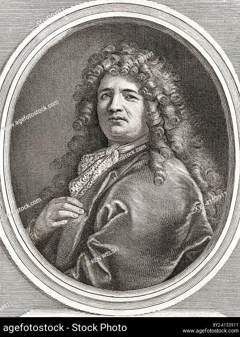 Nicolas Verrien, also spelled Nicolas Verien. French designer, active between 1685 and 1724 who drew monograms. After an engraving by Gérard Edelinck