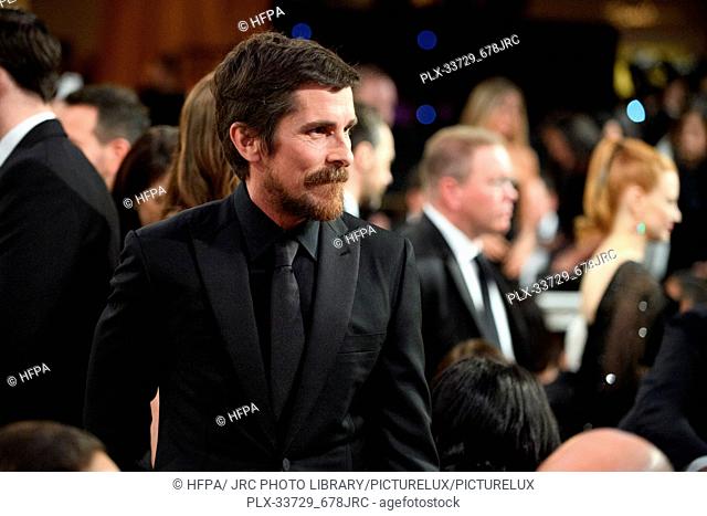 Golden Globe nominee, Christian Bale at the 76th Annual Golden Globe Awards at the Beverly Hilton in Beverly Hills, CA on Sunday, January 6, 2019