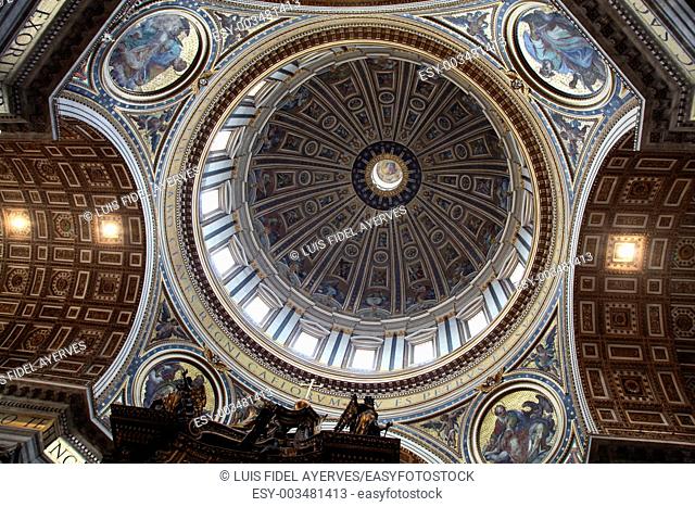 Ceiling of St. Peter's Basilica. Vatican City