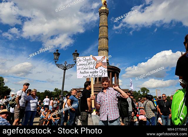 Corona protests Germany ""Berlin invites Europe - Festival for peace and freedom"" Berlin August 29, 2020