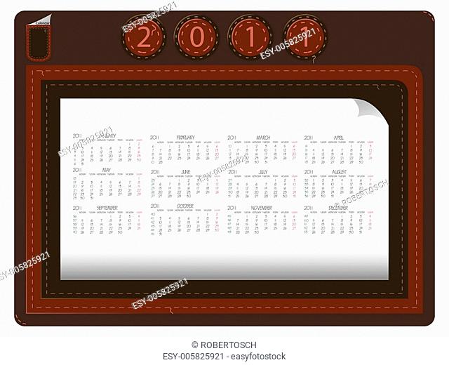 leather calendar 2011