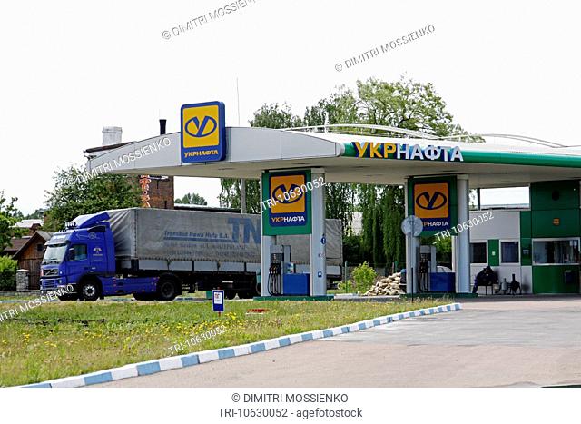 Ukrnafta petrol station is one of chains controlled by powerful Privet financial and industrial groop from Dniepropetrovsk in Eastern Ukraine