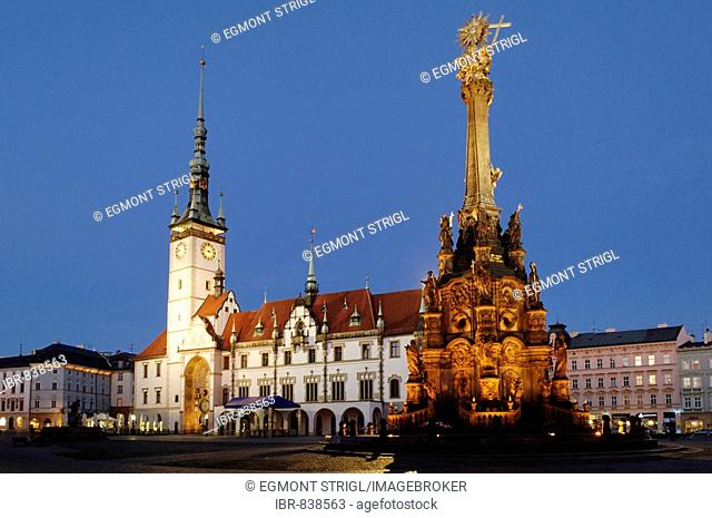 UNESCO World Heritage Site Plague column, Olomouc, Northern Moravia, Czech Republic, Europe