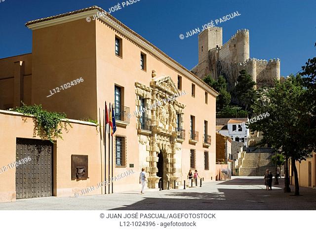 Counts of Cirat palace and castle, Contemporary Sculpture Museum José Luis Sánchez, Almansa, Albacete province, Castilla la Mancha, Spain