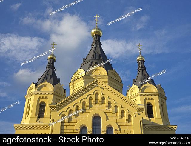 Alexander Nevsky Cathedral in Nizhny Novgorod on the Volga river, Russia