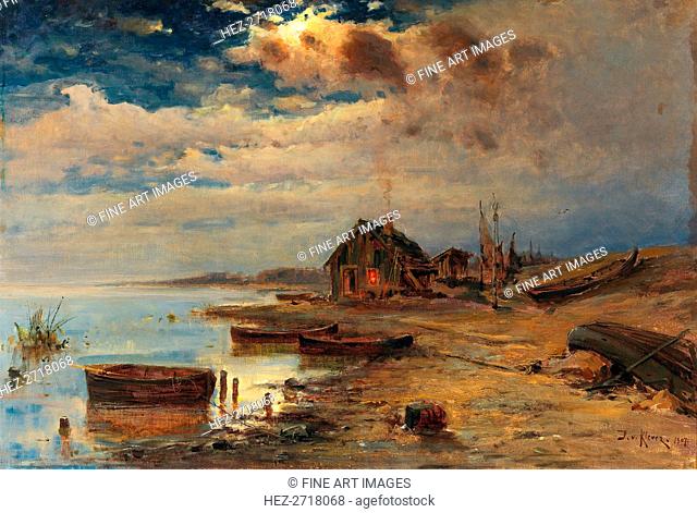 Evening Mood on the Baltic Sea Coast, 1907. Creator: Klever, Juli Julievich (Julius) von, the Elder (1850-1924)