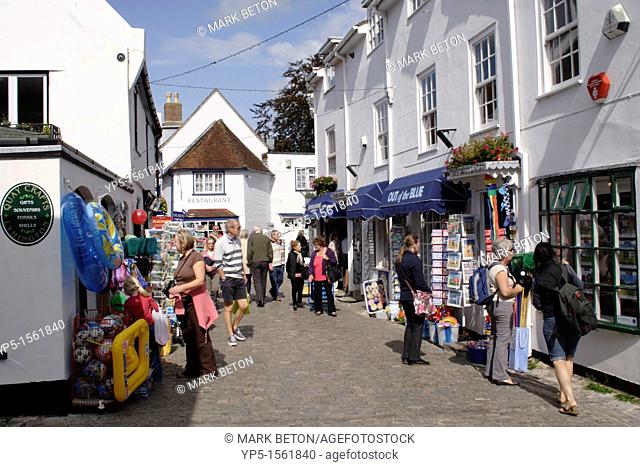 People shopping at Quay Street Lymington Hampshire