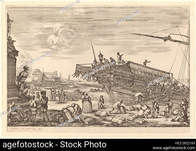 Loading a Ship, probably c. 1654/1655. Creator: Stefano della Bella