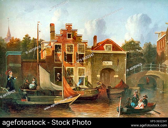Bles Joseph - Rondvaart in De Gracht - Dutch School - 19th Century