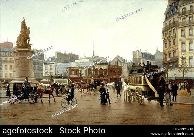 Place Clichy, in 1896, 1896. Creator: Edmond Grandjean