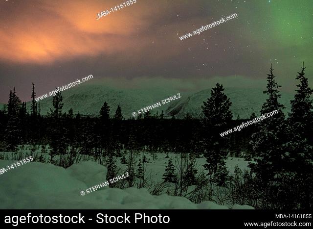 northern lights, aurora borealis, pallastunturi, lapland, finland