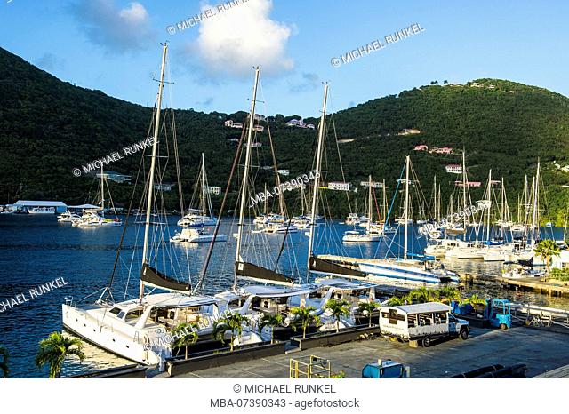 Sailing boat harbour on the west End of Tortola, British Virgin Island