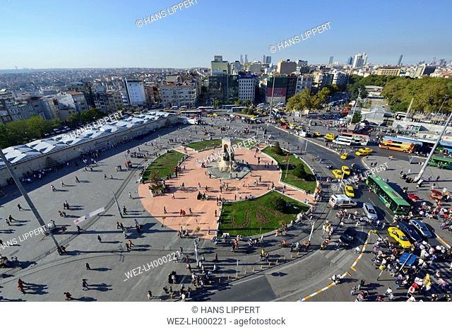 Turkey, Istanbul, View of Taksim Square