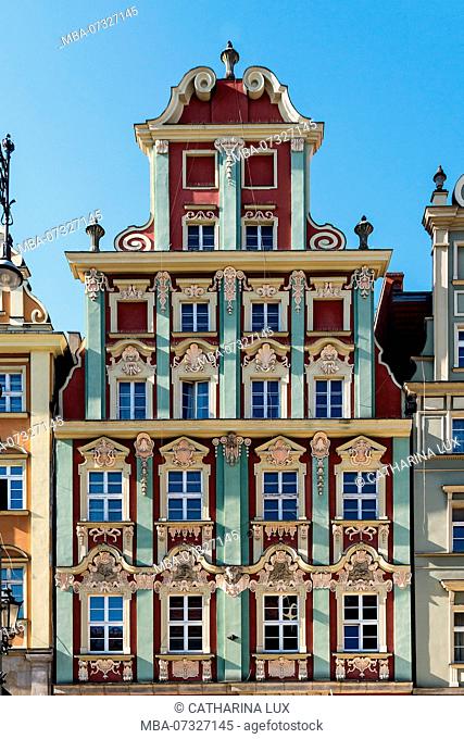 Poland, Wroclaw, old town, Rynek, south side, patrician houses, historical pharmacy