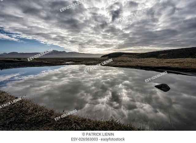 Dramatic seascape at Reynisfiara in southern Iceland