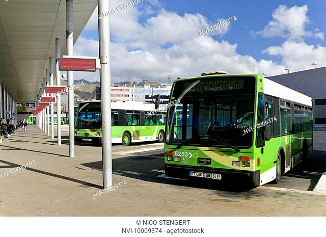 Bus terminal, Santa Cruz, Tenerife, Canary Islands, Spain, Europe