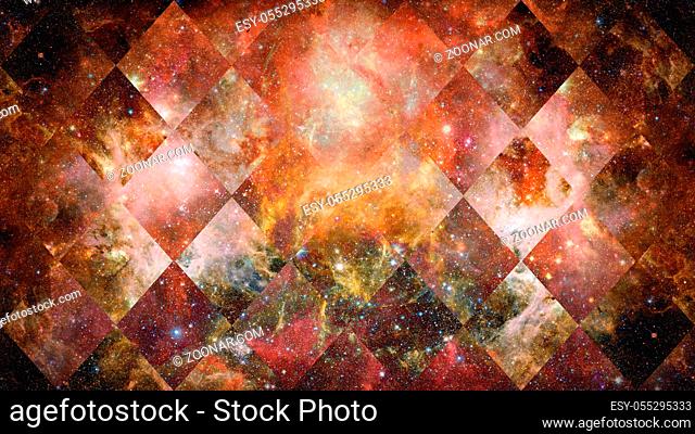 Space and geometry design. Minimal art concept. Abstract background. Elements of this image furnished by NASA