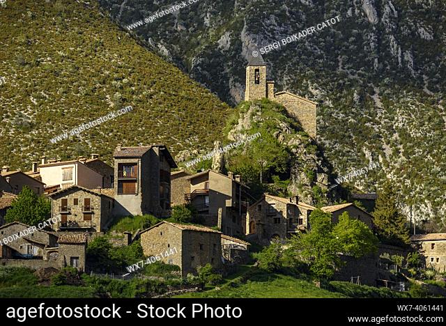 Josa de Cadí Village in a spring afternoon (Lleida province, Catalonia, Spain, Pyrenees)