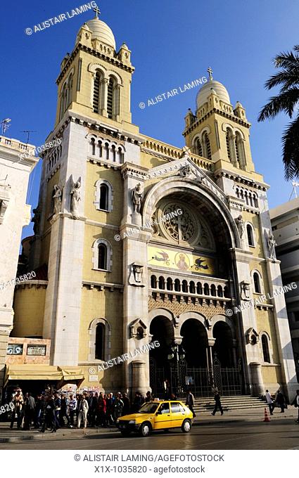 Catholic Cathedral of St Vincent de Paul, Tunis Ville Nouvelle, Tunisia, North Africa