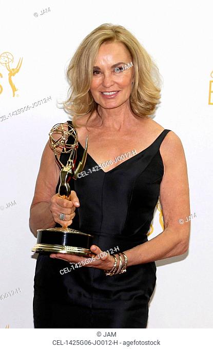 Jessica Lange, Outstanding Lead Actress in a Miniseries or Movie Award for 'American Horror Story: Coven' in the press room for The 66th Primetime Emmy Awards...