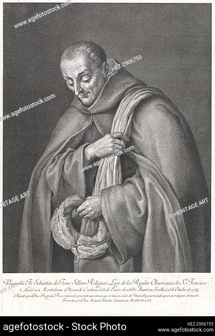 Portrait of the venerable Franciscan Father Sebastian Sillero, 1782. Creator: Manuel Salvador Carmona
