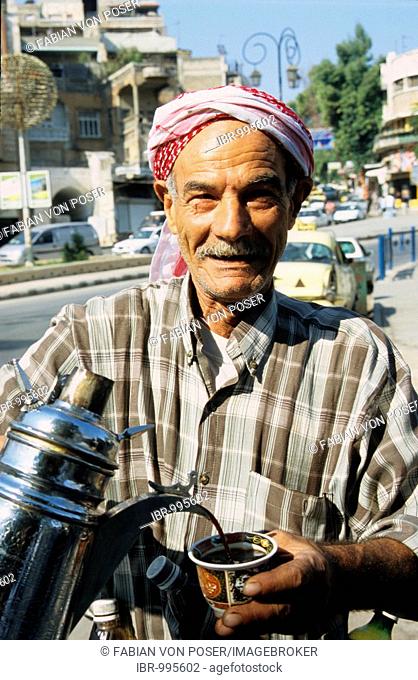 Tea vendor, Hama, Syria, Middle East, Orient