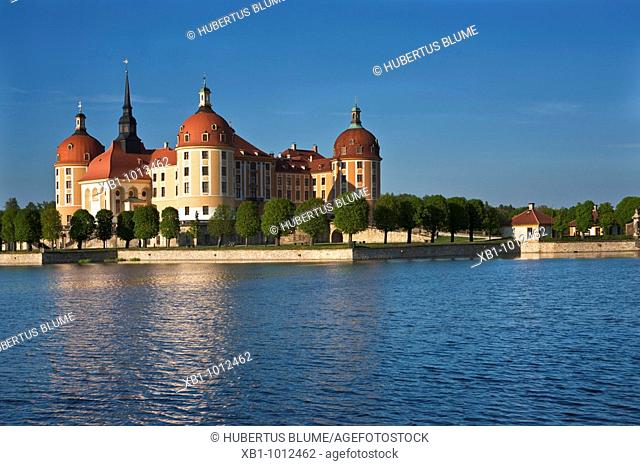 Moritzburg Castle, baroque hunting lodge from Saxonian King August the Strong near Dresden, Saxony, Germany