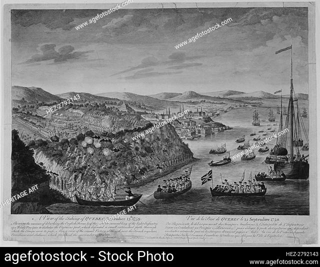 A View of the Taking of Quebec, September 13, 1759, ca. 1760. Creator: Bowles & Carver