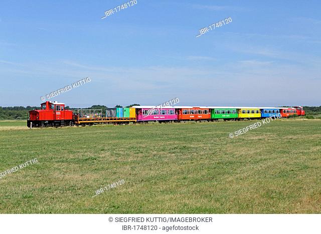 Island train, Langeoog, East Frisian Island, East Frisia, Lower Saxony, Germany, Europe