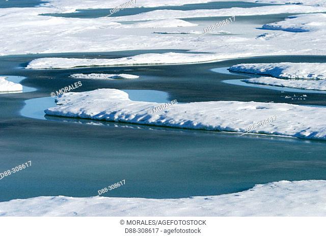 Ice formations. Svalbard archipelago. Norway
