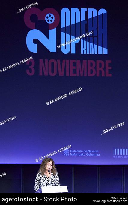 Eulalia Ramon attends the 23erd edition of the City of Tudela 'Opera Prima' Film Festival at Moncayo Cinema on November 3, 2023 in Tudela, Spain