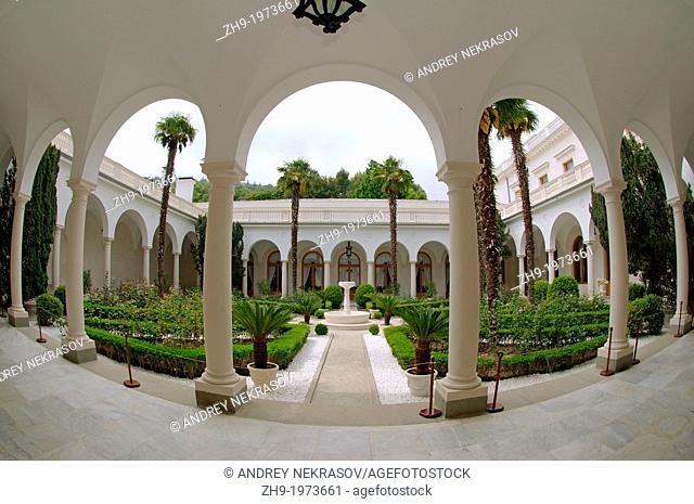 Italian courtyard of the Grand Livadia Palace - summer palace of the last Russian Imperial family
