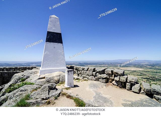 Hill top Geodetic Survey Monument, Monsanto, Portugal