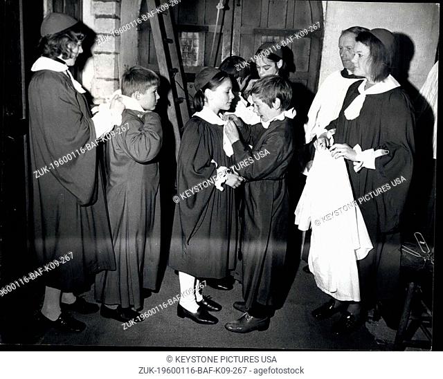1956 - Laurence assists Gillian, aged 11, to ----------. She is one of his four sisters who with brother, Desmond, sing in the choir