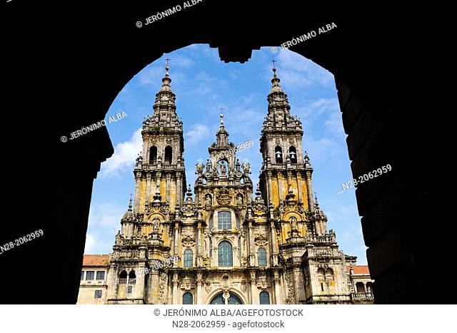 Cathedral, World Heritage Site, Santiago de Compostela, Way of St James, A Coruña province, Galicia, Spain