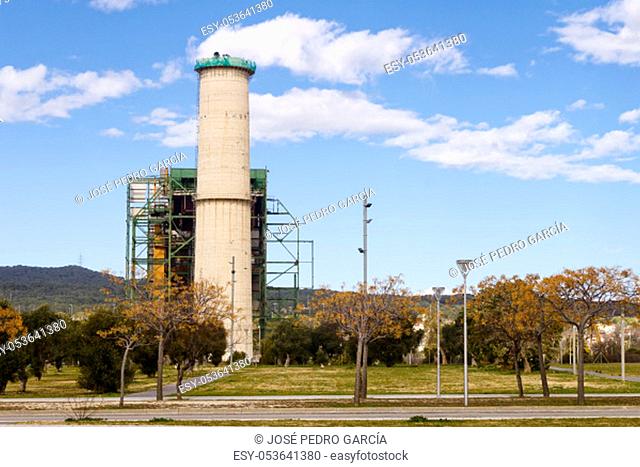Decommission of the thermal power plant of Cubelles, Barcelona, Spain