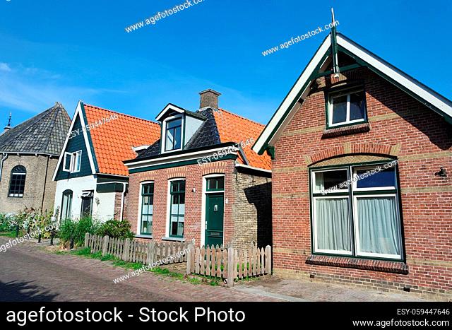 Häuserzeile in Friesland, Niederlande