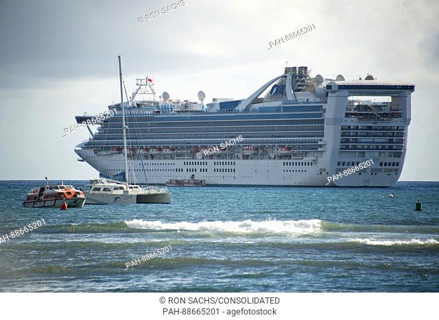 The Star Princess in the harbor of Lahaina, Maui, Hawaii on Thursday, March 2, 2017. Star Princess is a Grand-class cruise ship, operated by Princess Cruises