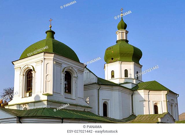 The Church of St. Nicholas Prytysk located on historical neighborhood of Podol in Kiev, Ukraine