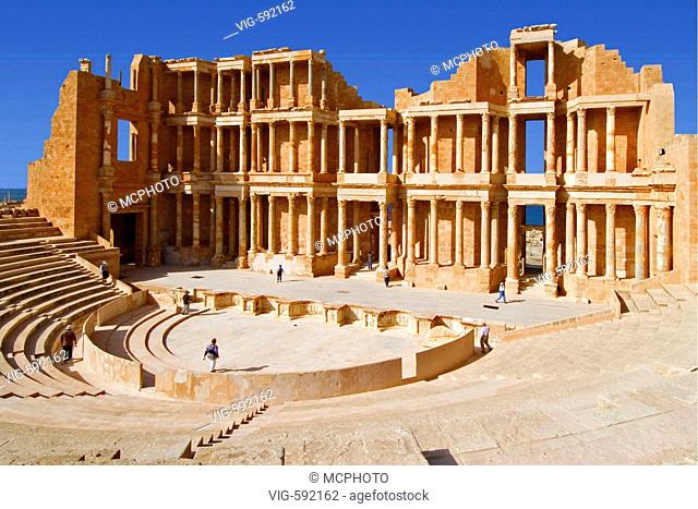 r÷misches Theater von Sabrata / roman theater of Sabrata - Ruinen von Sabratha, Libyen, Africa, 15/05/2007
