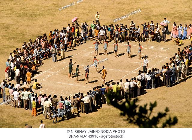 Kabbaddi sport in village Ramnagar ; Shimla ; Himachal Pradesh ; India