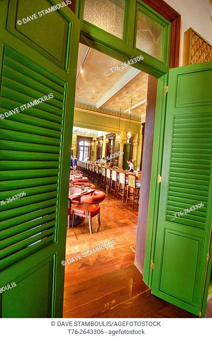 The interior of the beautiful colonial House on Sathorn restaurant, Bangkok, Thailand