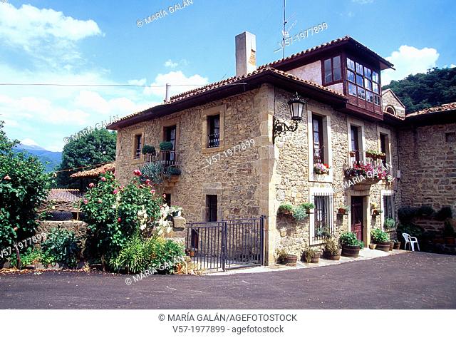 Typical house. Piasca, Cantabria, Spain