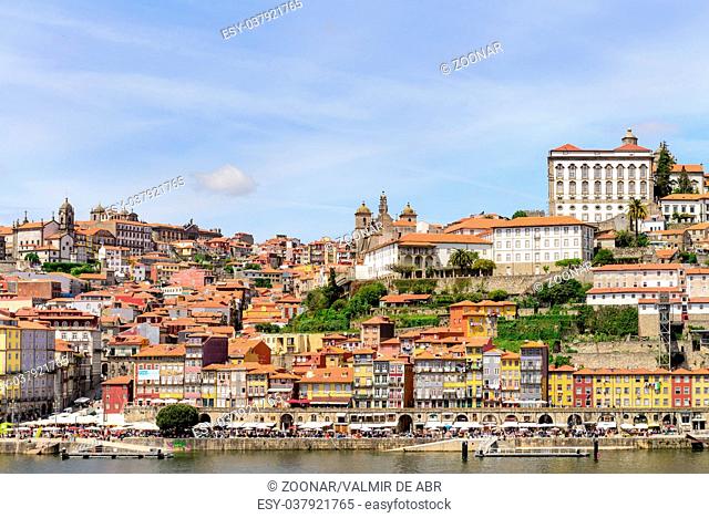 View of Porto Ribeira and Douro river in Porto, Portugal