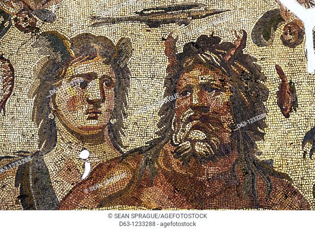 Roman mosaics in the Museum of Archeology, Antakya, formerly Antioch, in Hatay Province. Turkey