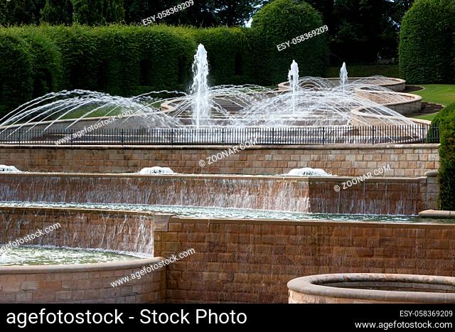Water feature in Alnwick Castle gardens