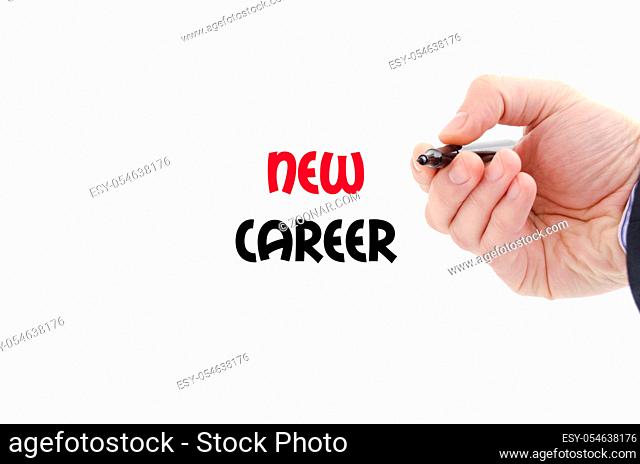 New career text concept isolated over white background